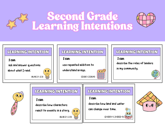 2nd Grade Learning Intentions