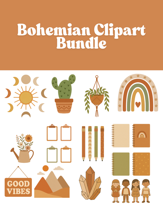 Boho Classroom Clipart