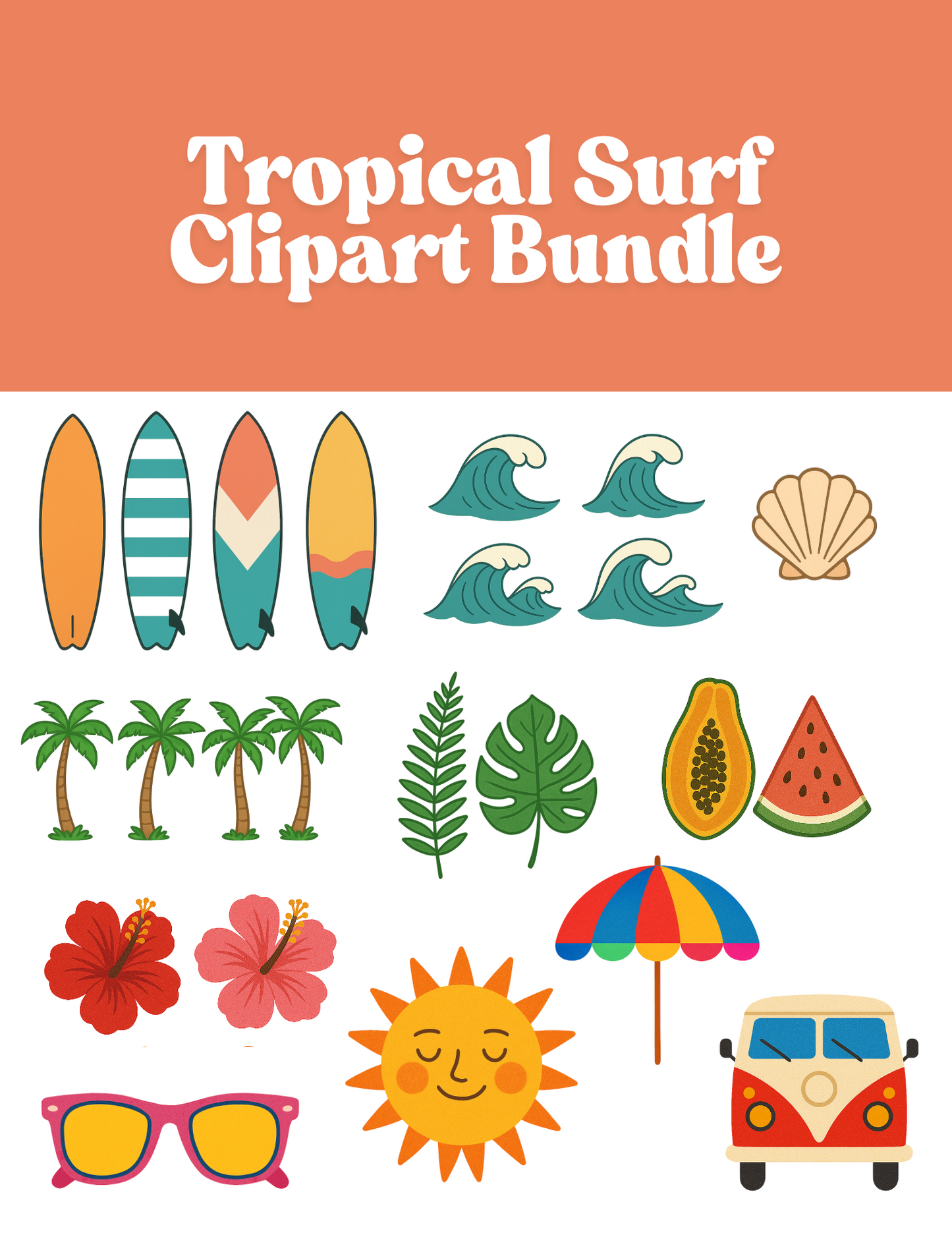 Tropical Surf Clipart